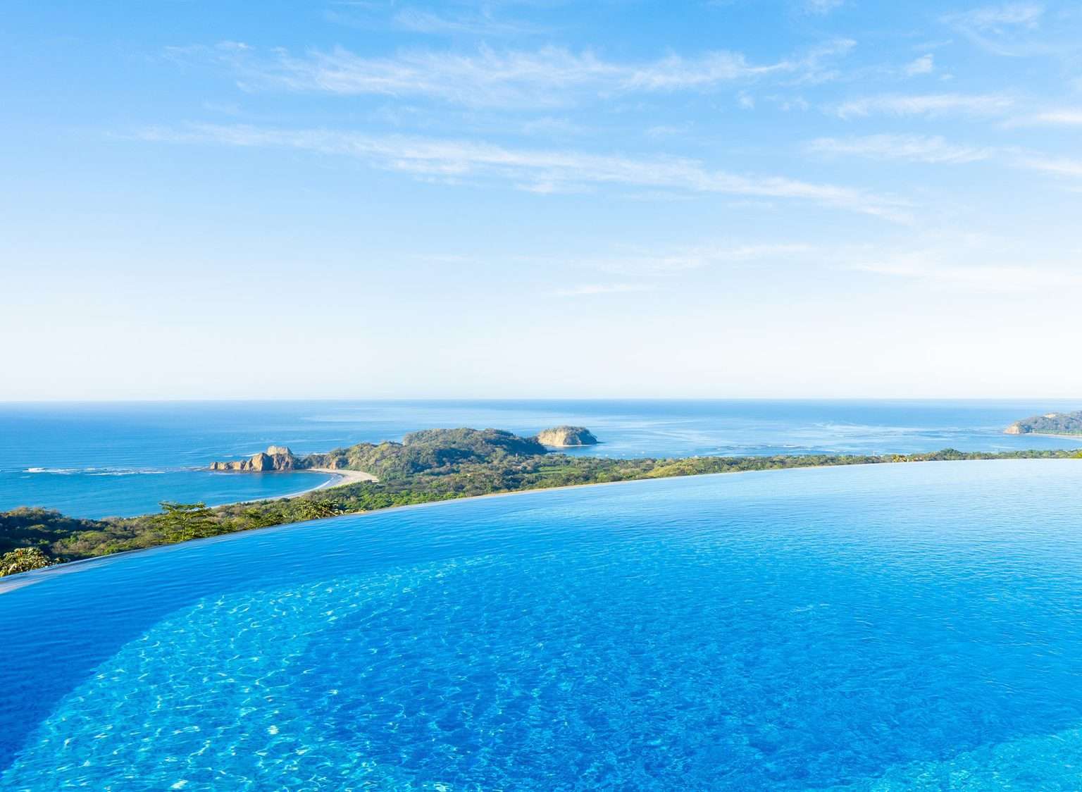 Panoramic infinity pool at Ventanas del Mar in Playa Carrillo, Costa Rica