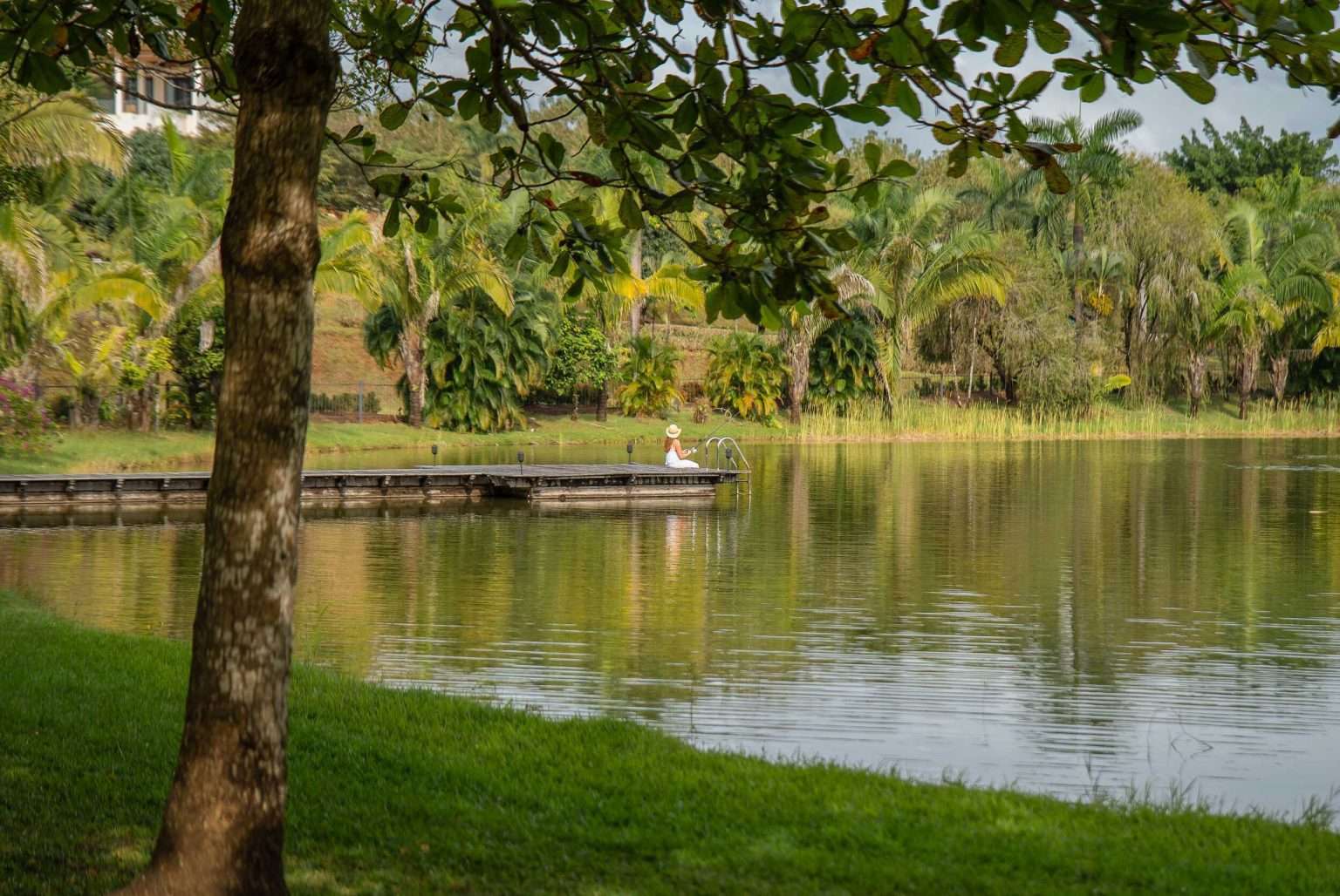 Lake and gardens at Ventanas del Mar in Costa Rica