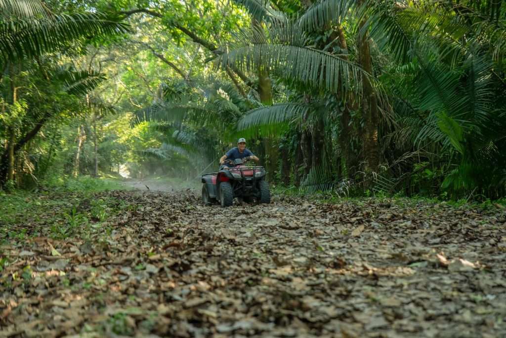 ATV adventure through lush jungle trails near Playa Carrillo Guanacaste Costa Rica